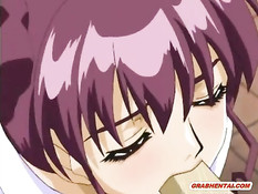 Похотливый мужик дал отсосать хуй и оттрахал рыжую хентай девку