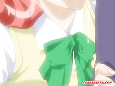 Похотливый мужик дал отсосать хуй и оттрахал рыжую хентай девку