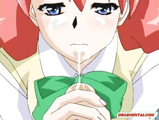 Похотливый мужик дал отсосать хуй и оттрахал рыжую хентай девку