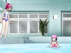 Милая хентай девушка отсосала в бассейне тренеру и дала в киску