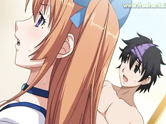 Грудастые хентай красотки дрочат член своими большими сиськами