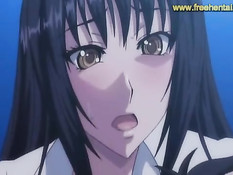 Грудастые хентай красотки дрочат член своими большими сиськами