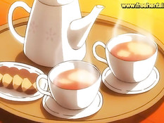 Грудастые хентай красотки дрочат член своими большими сиськами