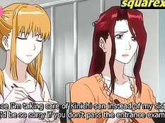 Очкарик насадил на член светловолосую хентай девку с хвостиками