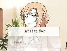 Аниме девушка подрочила воину хуй своими сиськами и дала в попу