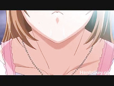 Отодрал на полу в позе раком и обкончал сисястую хентай девушку