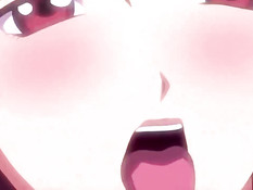 Хентай девчонка сосёт парню член и дрочит своей большой грудью