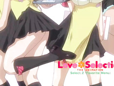 Хентай девчонка сосёт парню член и дрочит своей большой грудью