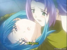 Хентай лесбиянки страстно целовались и тёрлись влажными кисками