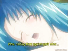 Хентай лесбиянки страстно целовались и тёрлись влажными кисками