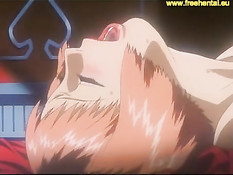 Похотливые мужики трахают хентай девчонку с короткой стрижкой