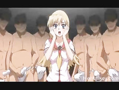 Развратная хентай девушка в колготках отсасывает мужчинам члены