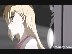 Развратная хентай девушка в колготках отсасывает мужчинам члены