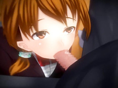 После хорошего отсоса хентай девку с хвостиками отодрали в киску