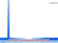 Две сисястые аниме девки затрахали парня в раздевалке бассейна