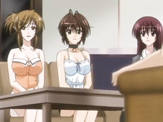 Соблазнительная хентай подруга подрочила член большой грудью