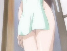 Соблазнительная хентай подруга подрочила член большой грудью