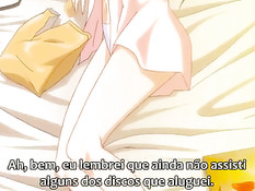 Молодая хентай брюнетка разделась догола и села на парня сверху