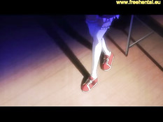 Две аниме лесбиянки ласкают друг дружку и играют со щупальцами