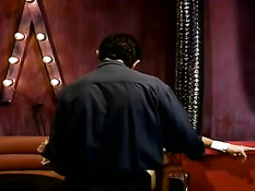 Мужик отлизал писю и отымел сисястую девку в чулках Nici Sterling