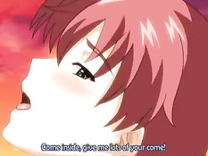 Облизал красивую большую грудь хентай девушки и отодрал раком