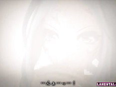 Красивый секс с татуированной 3d девушкой с голубыми волосами