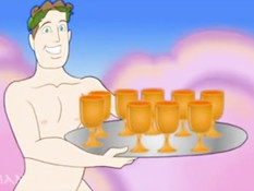 Спортивные мужчины занимаются любовью в мультфильме для геев