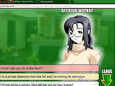 Красивая хентай блондинка в чулках отсасывает и садится на член