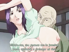 Пожилой мужчина отъебал большим членом сисястую хентай девку