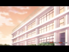 Сисястая хентай девушка в короткой юбке отсосала и села на парня