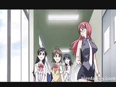 Студент отымел сисястую хентай учительницу с красными волосами