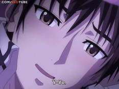 Разбудил хентай девку с малиновыми волосами и отымел на кровати