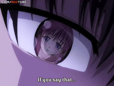 Разбудил хентай девку с малиновыми волосами и отымел на кровати