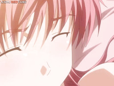 Разбудил хентай девку с малиновыми волосами и отымел на кровати