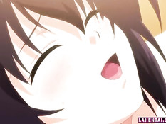 Парень вставил член в бритую писю аниме подруге в чёрных чулках