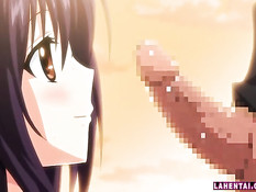 Парень вставил член в бритую писю аниме подруге в чёрных чулках