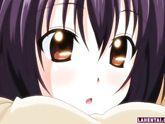 Парень вставил член в бритую писю аниме подруге в чёрных чулках