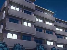 Сексуальная хентай девушка в костюме кошки ебётся с очкариком