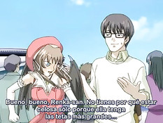 Разбуженная хентай подруга набросилась на парня и села на член