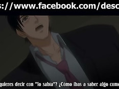 Ласковая хентай девка расстегнула парню ширинку и отсосала член