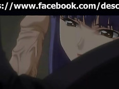 Ласковая хентай девка расстегнула парню ширинку и отсосала член