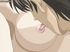 Чувственная хентай девка занимается сексом с молодым человеком