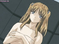 Чувственная хентай девка занимается сексом с молодым человеком