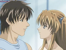 Чувственная хентай девка занимается сексом с молодым человеком