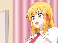 Грудастая хентай блондинка пришла к пареньку и занялась сексом