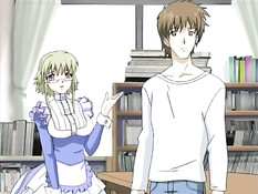 Парень поцеловал грудастую хентай девушку и отодрал на кровати