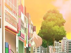 Парень поцеловал грудастую хентай девушку и отодрал на кровати