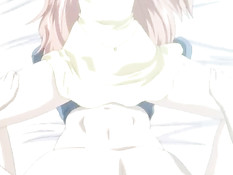 Парень поцеловал грудастую хентай девушку и отодрал на кровати