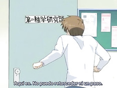 Парень поцеловал грудастую хентай девушку и отодрал на кровати