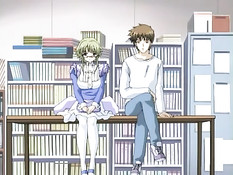 Парень поцеловал грудастую хентай девушку и отодрал на кровати